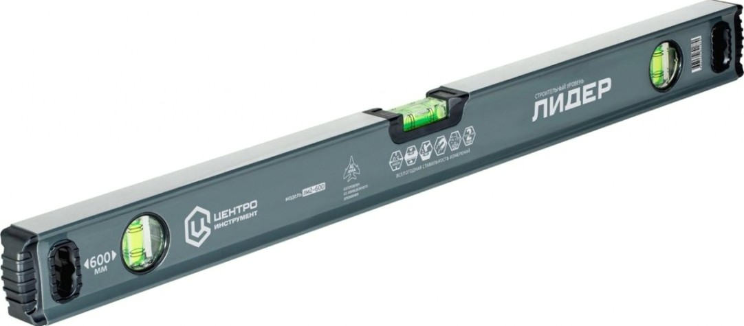 Уровень строительный ЦЕНТРОИНСТРУМЕНТ "ЛИДЕР-АВИА" 1000 мм ЛМ2-1000 [ЛМ2-1000 мм]