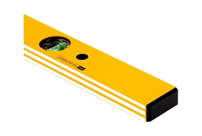 Уровень строительный DENZEL 1000 мм, фрезерованный, 3 глазка, алюминиевый [33683]