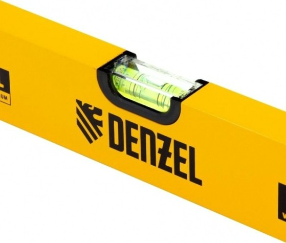 Уровень строительный Denzel 1200 мм фрезерованный, 3 глазка, алюминиевый [33684]