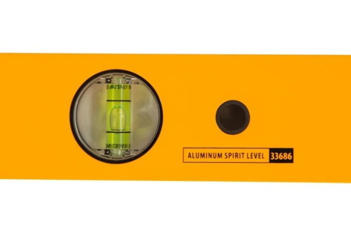 Уровень строительный DENZEL 2000 мм, фрезерованный, 3 глазка, алюминиевый [33686]