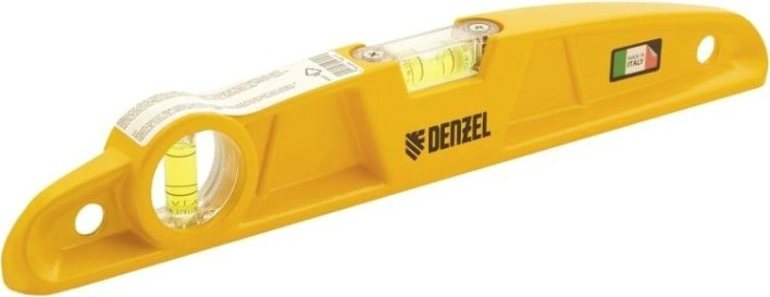 Уровень строительный DENZEL 300 мм, магнитный, 2 глазка, литой [34920]
