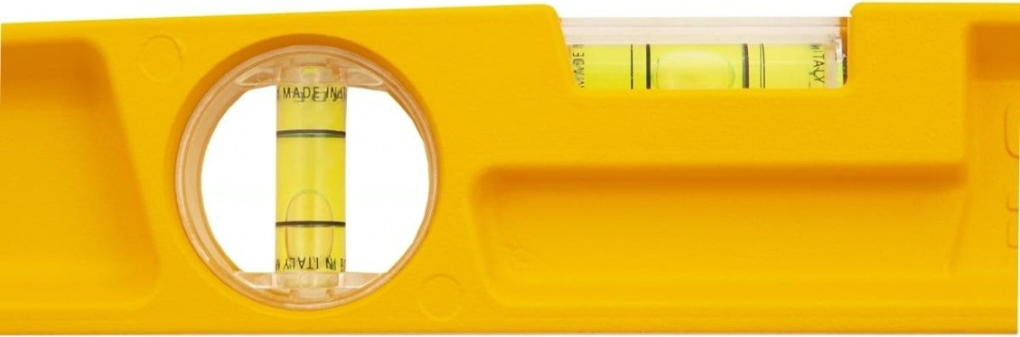 Уровень строительный DENZEL 600 мм, 2 глазка, ударные площадки, литой [34935]