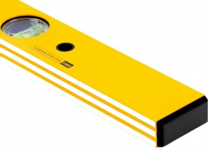 Уровень строительный DENZEL 800 мм, фрезерованный, 3 глазка, алюминиевый [33682]