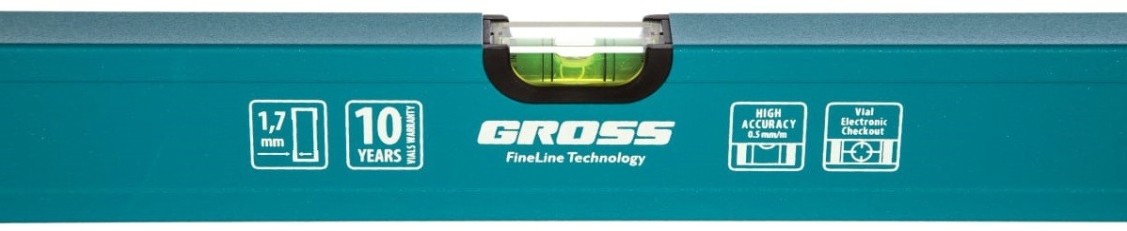 Уровень строительный GROSS 33636 алюминиевый, усиленный, 1500 мм