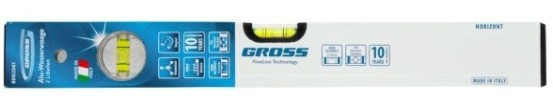 Уровень строительный GROSS 33670 алюминиевый, 400 мм, фрезерованный Уровень строительный GROSS 33670 алюминиевый, 400 мм, фрезерованный