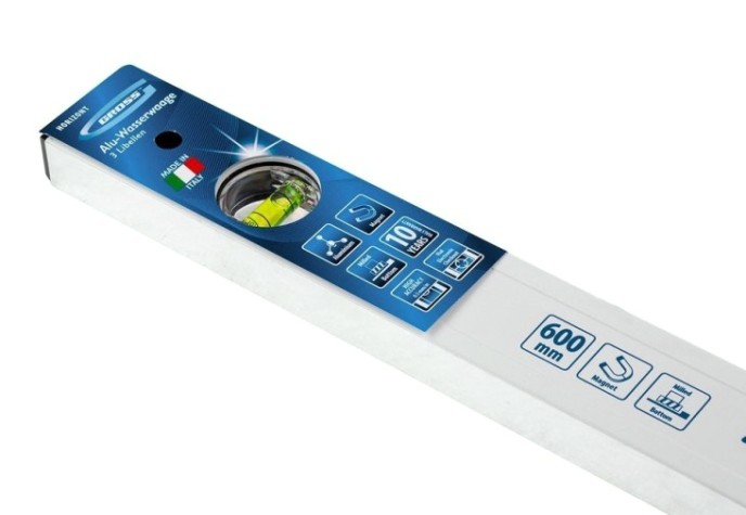 Уровень строительный GROSS 33671 алюминиевый, 600 мм, фрезерованный Уровень строительный GROSS 33671 алюминиевый, 600 мм, фрезерованный