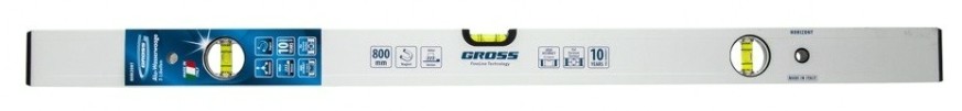 Уровень строительный GROSS 33672 алюминиевый, 800 мм, фрезерованный Уровень строительный GROSS 33672 алюминиевый, 800 мм, фрезерованный