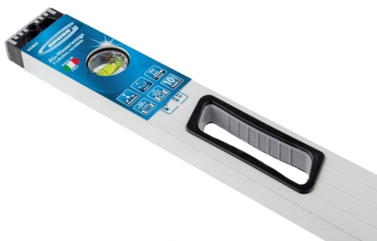 Уровень строительный GROSS 33672 алюминиевый, 800 мм, фрезерованный