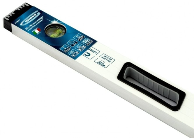 Уровень строительный GROSS 34372 алюминиевый, 1000 мм, усиленный Уровень строительный GROSS 34372 алюминиевый, 1000 мм, усиленный