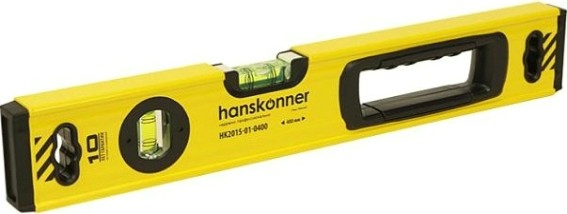 Уровень строительный HANSKONNER HK2015-01-0400 алюм. 400мм, 3 колбы, магнит