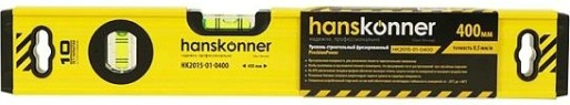 Уровень строительный HANSKONNER HK2015-01-0400 алюм. 400мм, 3 колбы, магнит Уровень строительный HANSKONNER HK2015-01-0400 алюм. 400мм, 3 колбы, магнит