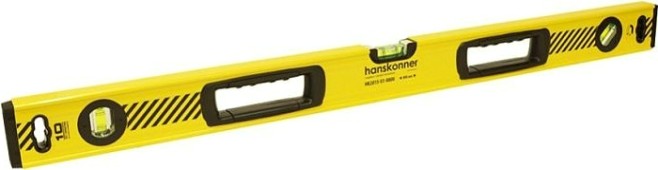 Уровень строительный HANSKONNER HK2015-01-0800 алюм. 800мм, 3 колбы, магнит