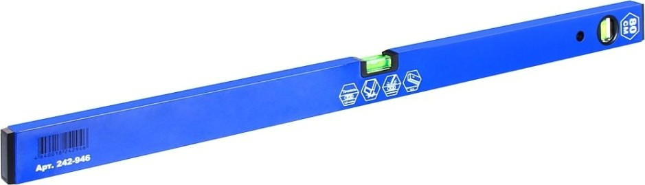 Уровень строительный Кобальт 242-946 оптима, 800 мм, профиль 20x49 мм, 2 глазка.