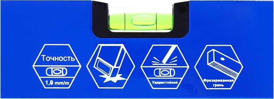 Уровень строительный Кобальт 242-953 оптима,1000 мм, профиль 20x49 мм, 2 глазка.