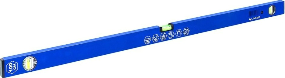 Уровень строительный Кобальт 243-073 комфорт, магнитный 1000 мм, профиль 20x49 мм, 3 гл
