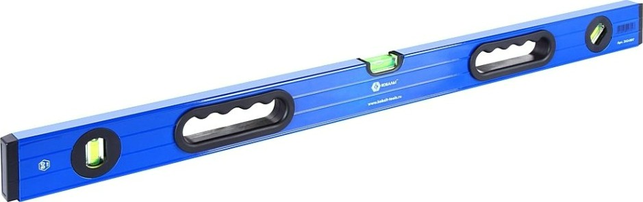 Уровень строительный Кобальт 243-097 комфорт, 800 мм, профиль 23x59 мм, 3 глазка.