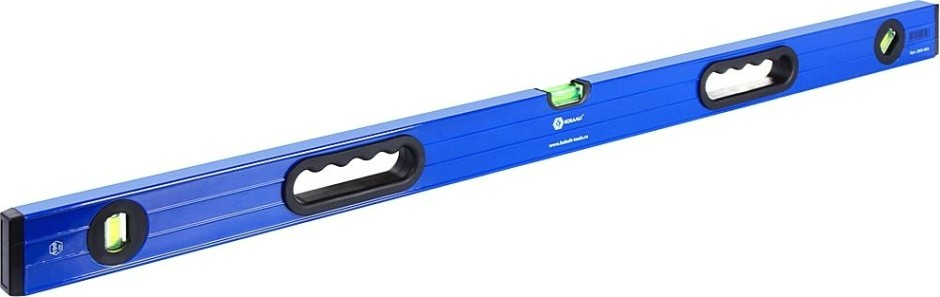 Уровень строительный Кобальт 243-103 комфорт, 1000 мм, профиль 23x59 мм, 3 глазка.