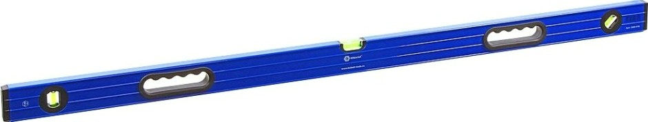 Уровень строительный Кобальт 243-110 комфорт, 1200 мм, профиль 23x59 мм, 3 глазка.