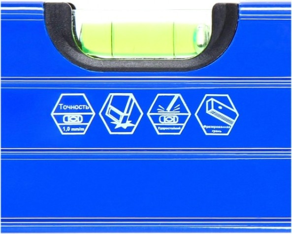 Уровень строительный Кобальт 243-127 комфорт, 1500 мм, профиль 23x59 мм, 3 глазка.