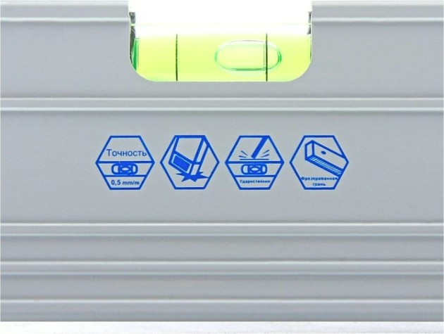 Уровень строительный Кобальт 243-219 экстра, 600 мм, профиль 23x59 мм, 3 глазка.