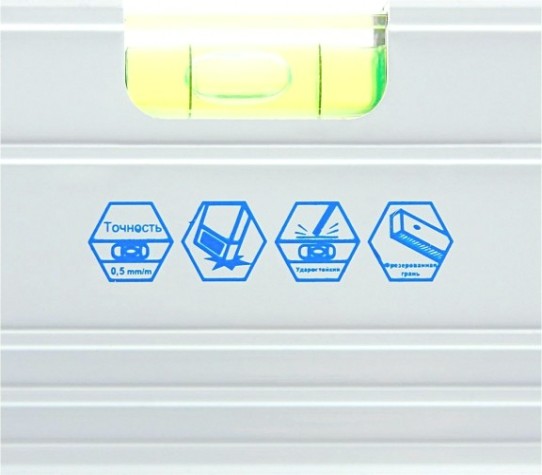 Уровень строительный Кобальт 243-226 экстра, 800 мм, профиль 23x59 мм, 3 глазка.