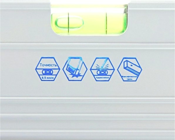 Уровень строительный Кобальт 243-233 экстра, 1000 мм, профиль 23x59 мм, 3 глазка.