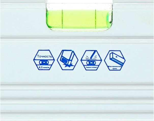 Уровень строительный Кобальт 243-264 экстра, 2000 мм, профиль 23x59 мм, 3 глазка.