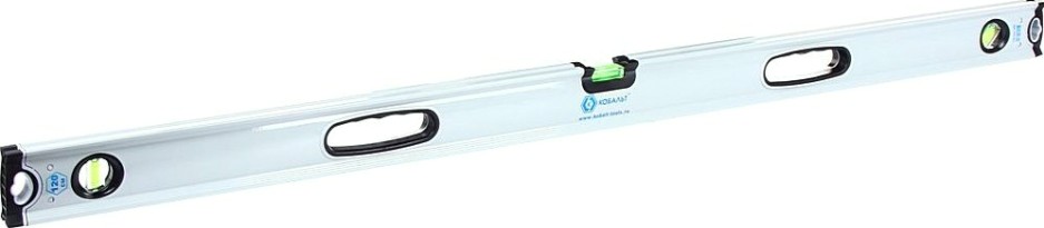 Уровень строительный Кобальт 243-301 экстра, 1200 мм, профиль 30x65 мм, 3 глазка.