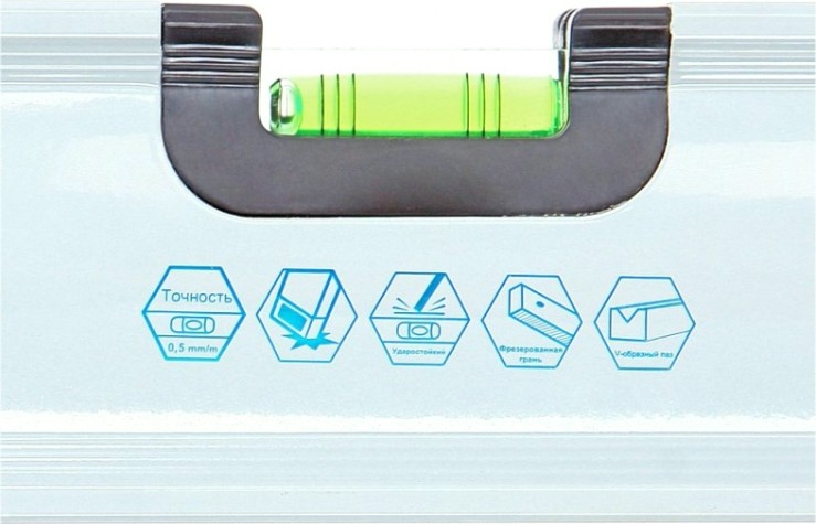 Уровень строительный Кобальт 243-318 экстра, 1500 мм, профиль 30x65 мм, 3 глазка.