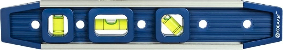 Уровень строительный Кобальт 243-356 225 мм, торпедо, 3 глазка, магнитный