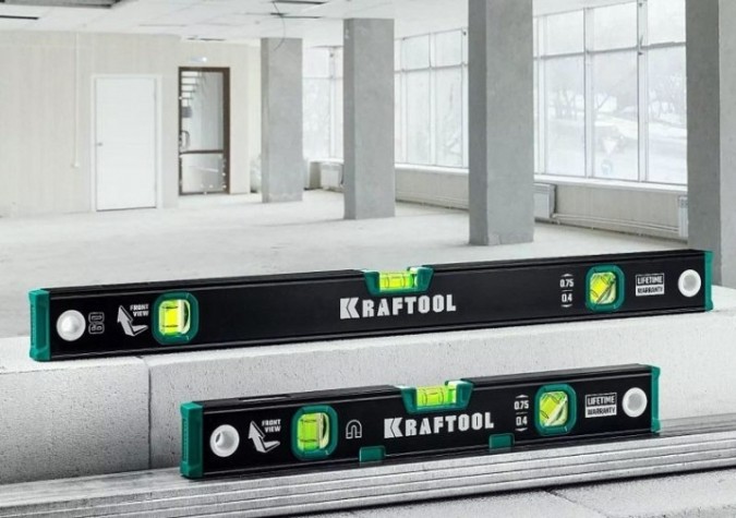 Уровень строительный KRAFTOOL 1000м мм магнитный с зеркальным глазком [34785-100]