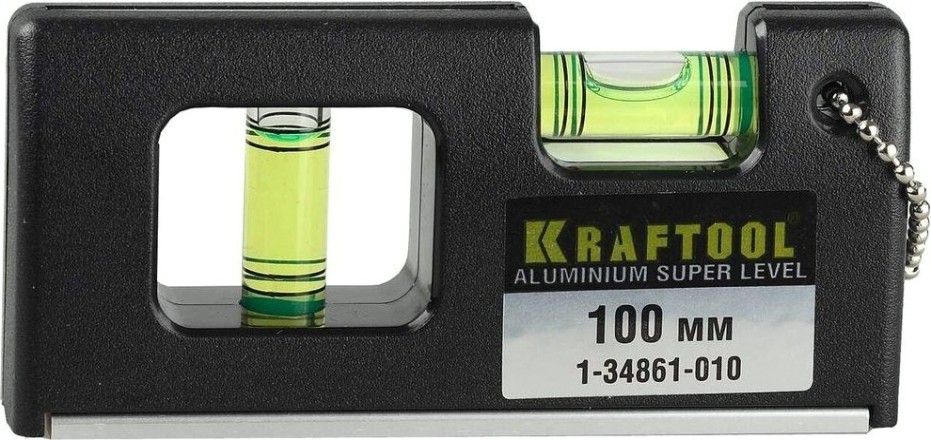 Уровень строительный KRAFTOOL Mini-Pro 100 мм, магнитный супер-компактный [1-34861-010]