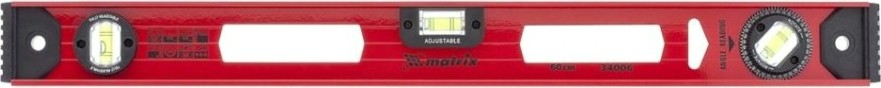 Уровень строительный MATRIX 600 мм алюминиевый "рельс", 3 глазка, усиленный// [34006]