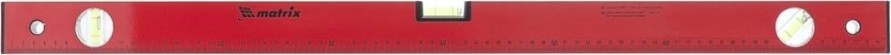 Уровень строительный MATRIX 800 мм алюминиевый, 3 глазка, красный, линейка// [33226]