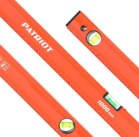 Уровень строительный PATRIOT LCP-1000 1000мм, алюминиевый фрезерованный [350005510]