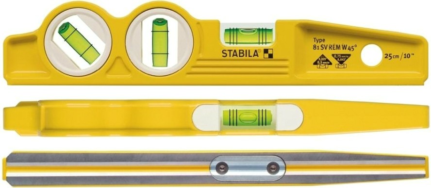 Уровень строительный STABILA тип 81SV REM W45 25 см 16672 [16672]