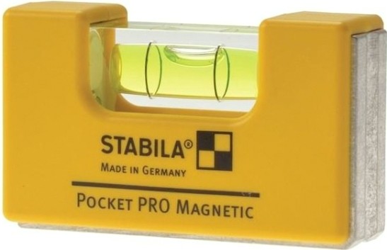 Уровень строительный STABILA тип Pocket Pro Magnetic с чехлом на пояс в блистере 17953 [17953]