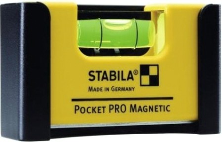 Уровень строительный STABILA тип Pocket Pro Magnetic с чехлом на пояс в блистере 17953 [17953]