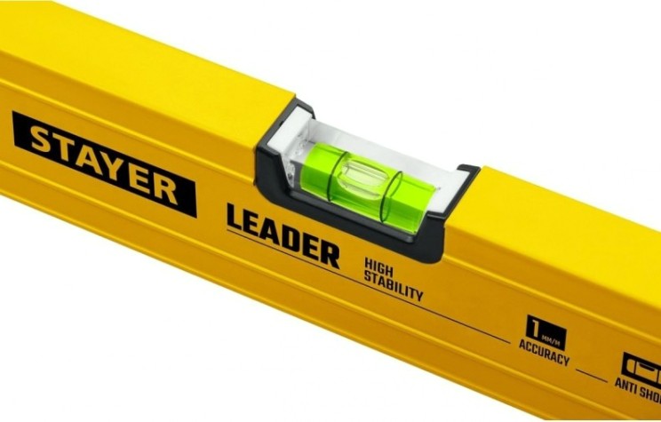 Уровень строительный STAYER LEADER 1200 мм фрезерованный [3466-120_z01]