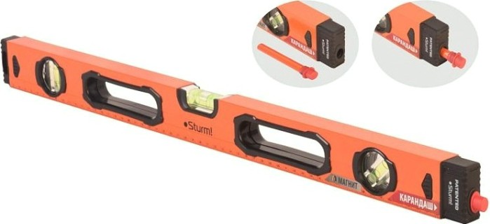 Уровень строительный Sturm 2015-09-600 магнитный, с карандашом