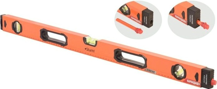 Уровень строительный Sturm 2015-09-800 магнитный, с карандашом