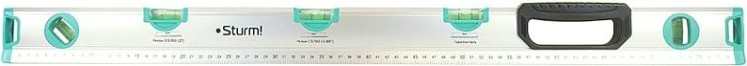 Уровень строительный Sturm 2015-10-0800 800мм, 5 глазков, углы 0/1.5/3.5/45/90°
