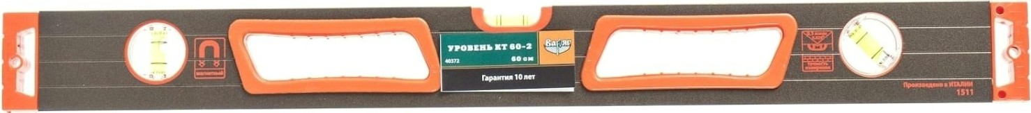 Уровень строительный ВАРЯГ 40372 КТ 60-2 600мм магнитный, усиленный [тов-165912]