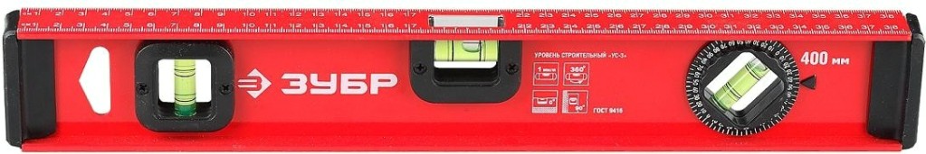 Уровень строительный ЗУБР Двутавр 400 мм, с профилем [4-34583-040_z01]