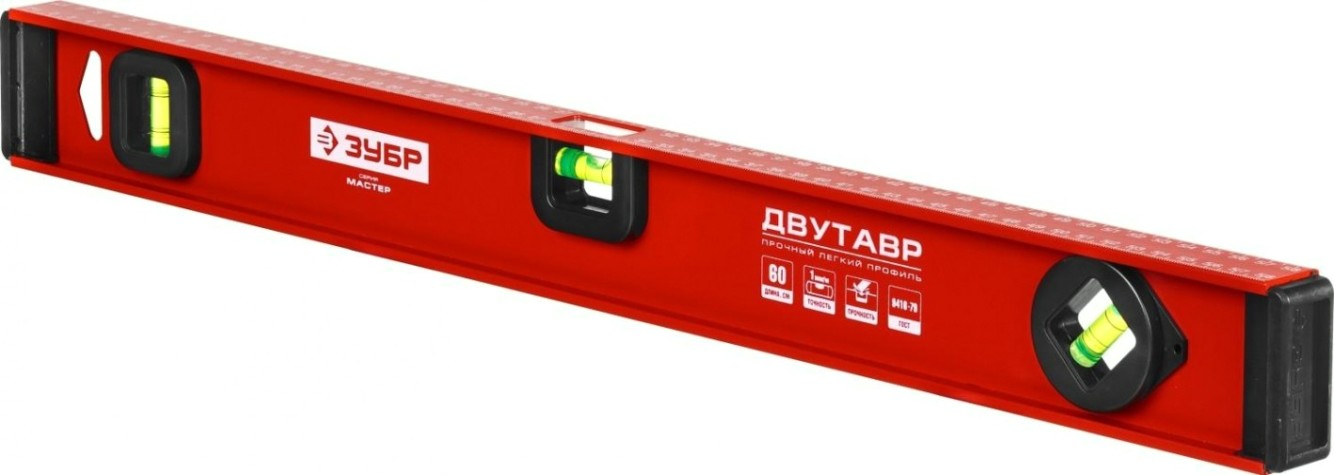 Уровень строительный ЗУБР Двутавр 600 мм, с профилем [4-34583-060_z01]