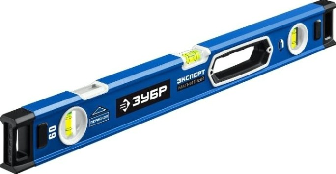 Уровень строительный ЗУБР Эксперт магнитный 600 мм с зеркальным глазком [34572-060]