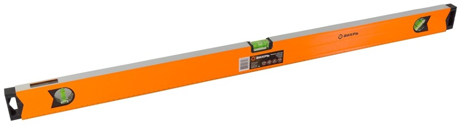 Уровень ВИХРЬ 1000 мм алюминиевый "магнитный" фрезерованный, 3 глазка (1 [73/11/4/20]