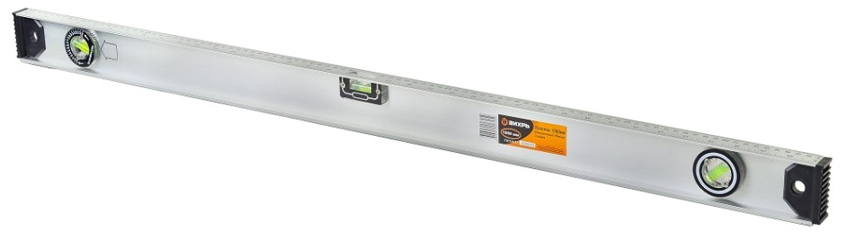 Уровень ВИХРЬ 1000 мм алюминиевый "рельс", 3 глазка (1 поворотный) [73/11/4/16]