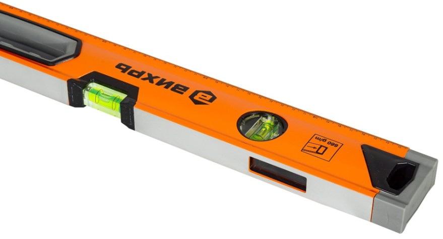 Уровень ВИХРЬ 600 мм алюминиевый "усиленный" 3 глазка (1 зеркальный), 2 [73/11/4/10]