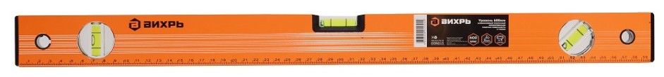 Уровень ВИХРЬ 600мм алюминиевый фрезерованный 3 глазка [73/11/4/2]